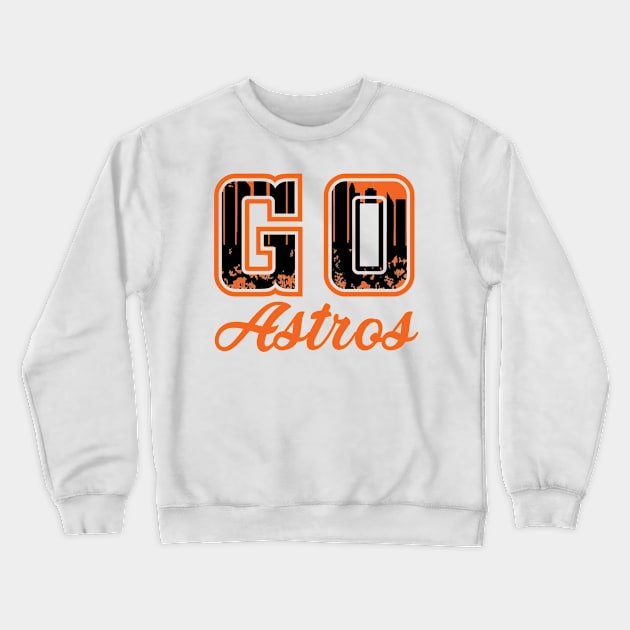 Let's Go Cheer Astros Crewneck Sweatshirt by Kardio